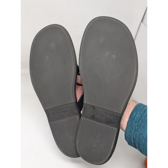 Salvatore Ferragamo Men's Size 13 M Rubber Flip Flops Gym Blue Rubber Sandals - Picture 5 of 6